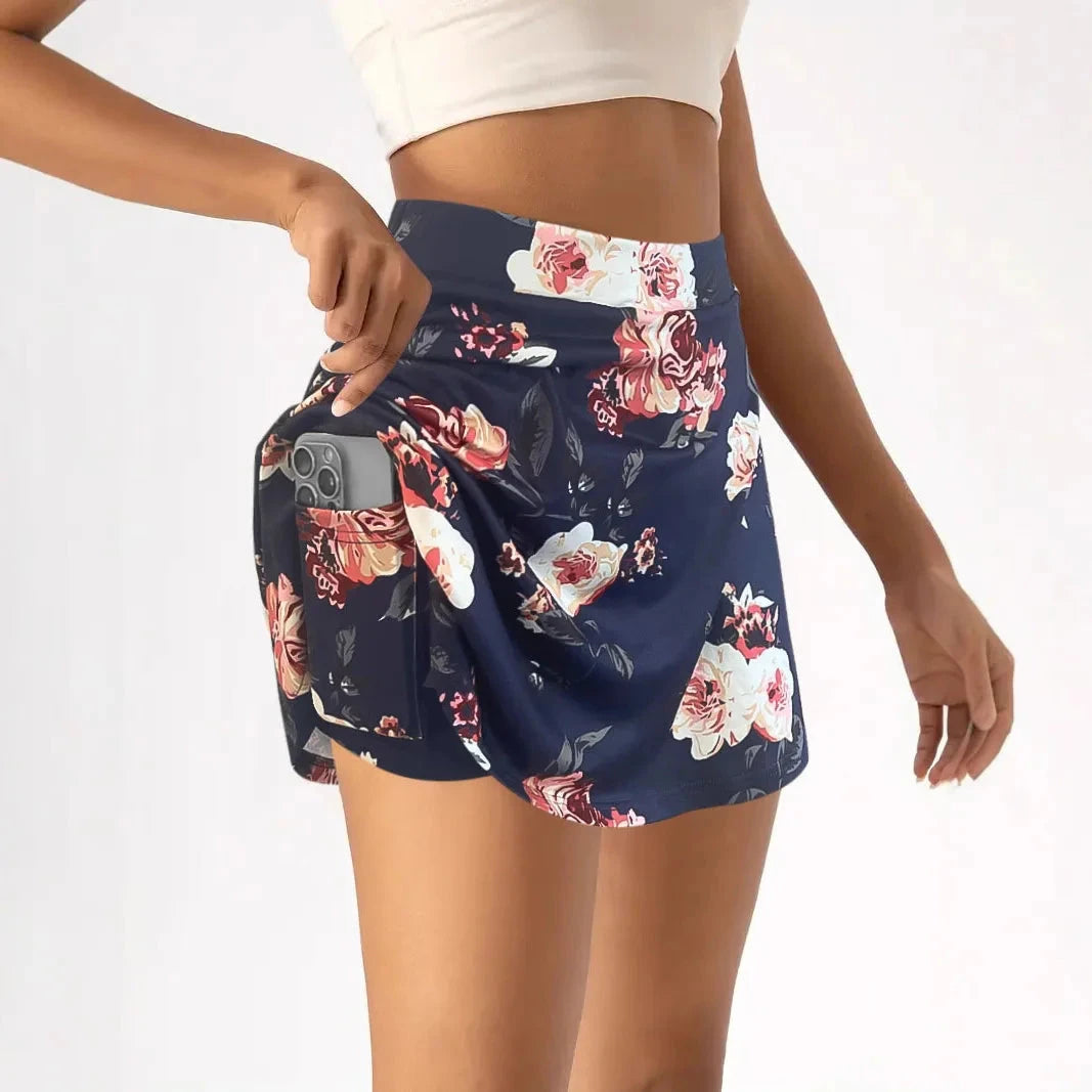 European and American cross-border floral print skirt GlowCart