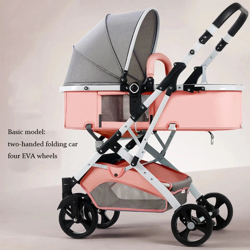 Newborn 2 In 1 Baby Stroller,Luxury high landscape baby carriage,Folding pram,travel Pushchair,baby trolley car,baby strollers GlowCart