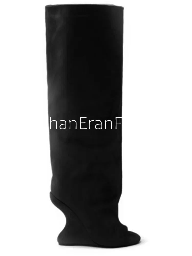 Spring and Autumn Fashion New Thick High Heels Women's Knee GlowCart