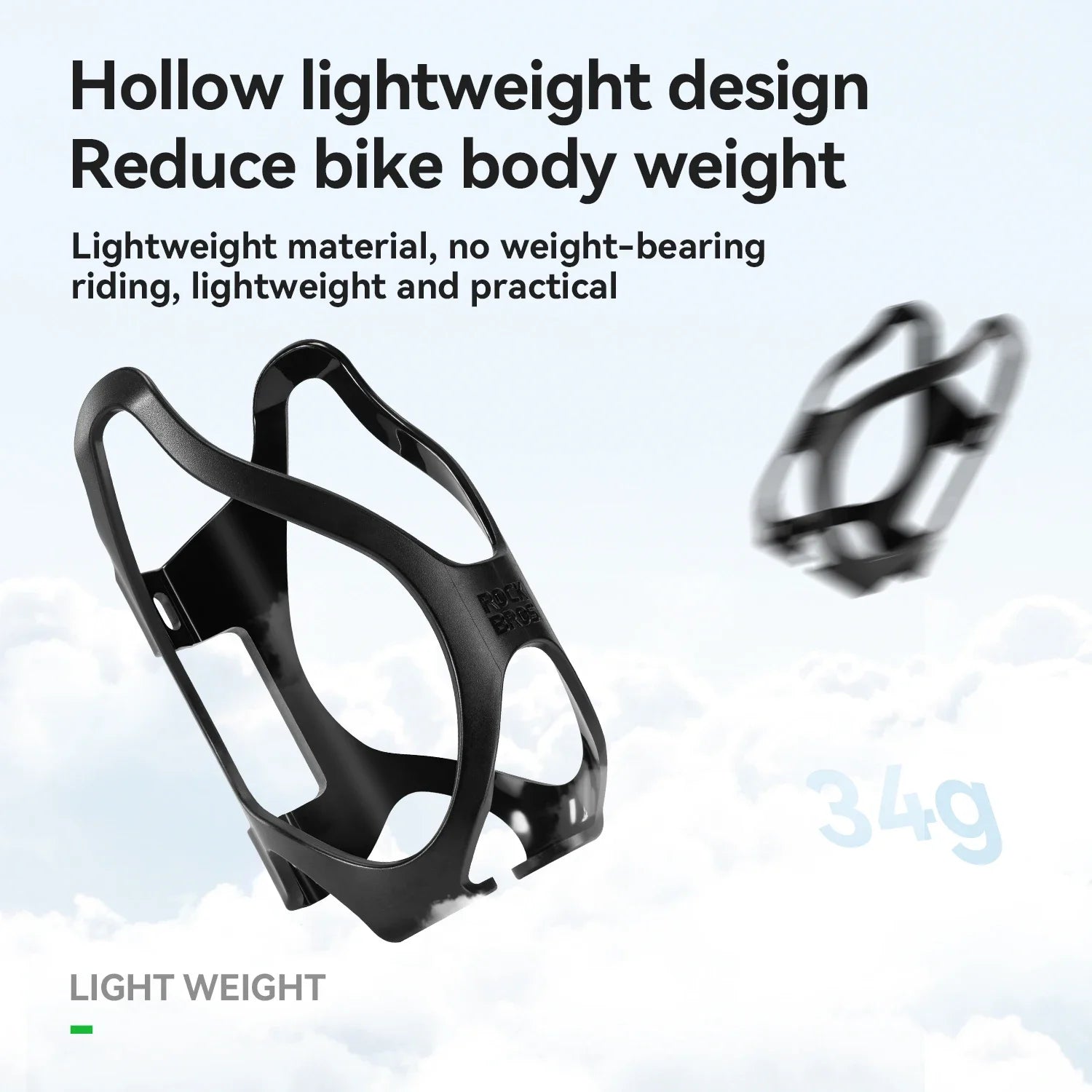 ROCKBROS Cycling Bottle Cage Bicycle Mountain Bike Cup Holder High-strength PC Water Bottle Bracket Enclosed Cycling Kettle Rack GlowCart