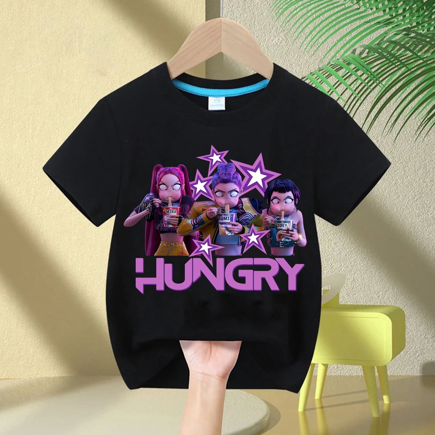 2025 Hot Movie Soft Cotton Baby Girls T Shirt Children's Clothing KPop Demon Hunters Fans Gifts Kids Clothes Fashion Casual Tops GlowCart