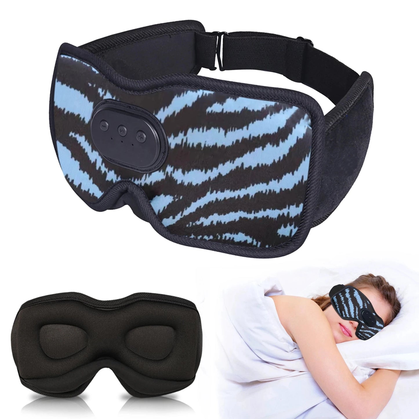 Bluetooth Eyemask, Wireless Bluetooth Headphones Sleep GlowCart