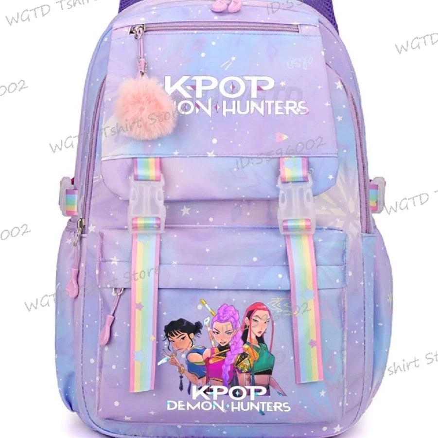 KPop Demon Hunters Daily Bagpack 2025 Hot Movie Print GlowCart
