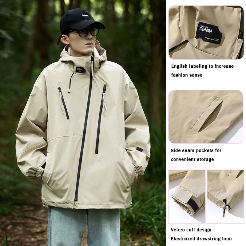 Hiking Jackets Men Waterproof Coats Women's Windproof GlowCart