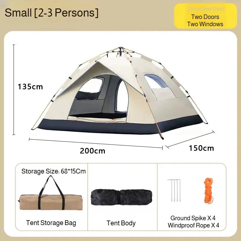 Outdoor portable tent quick-open thickened folding tent GlowCart