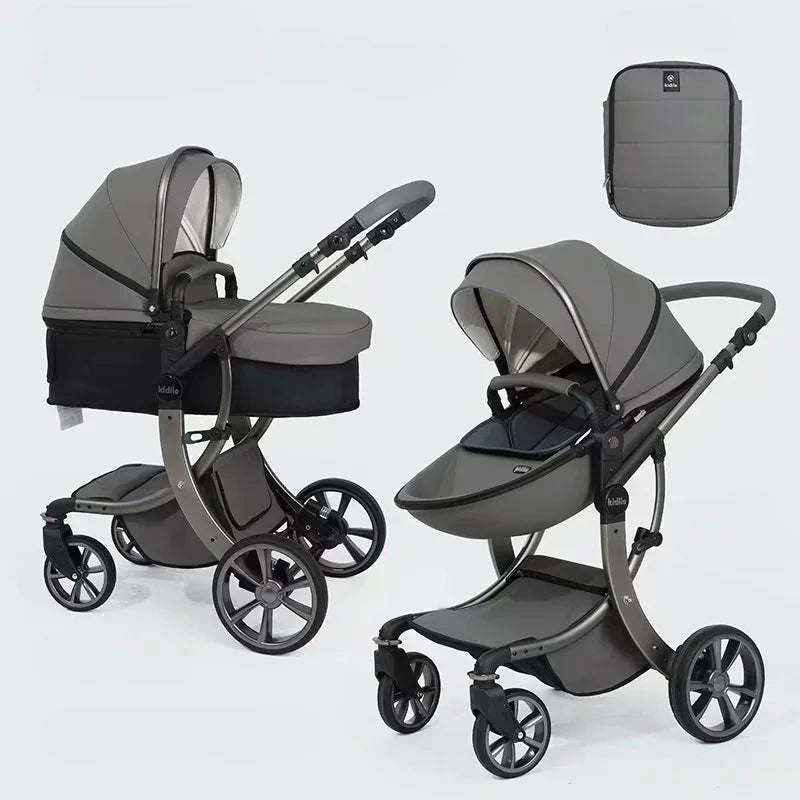 2025 New Two-in-one Stroller, High View Stroller, Comfortable and Convenient for Sitting and Lying, Equipped with Mommy Bag GlowCart