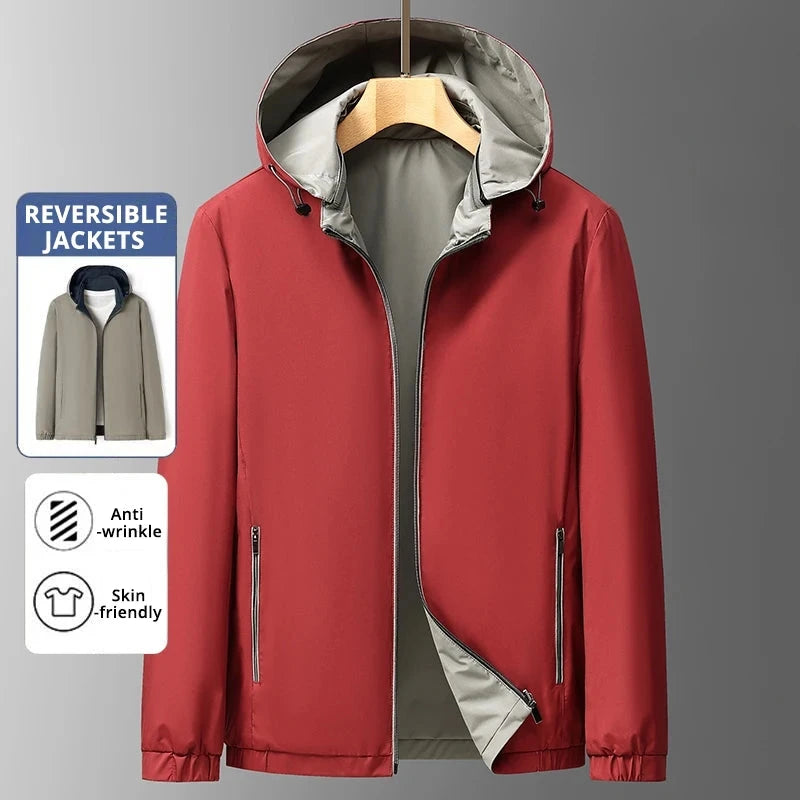 Premium Reversible New Men Waterproof Detachable Hood GlowCart