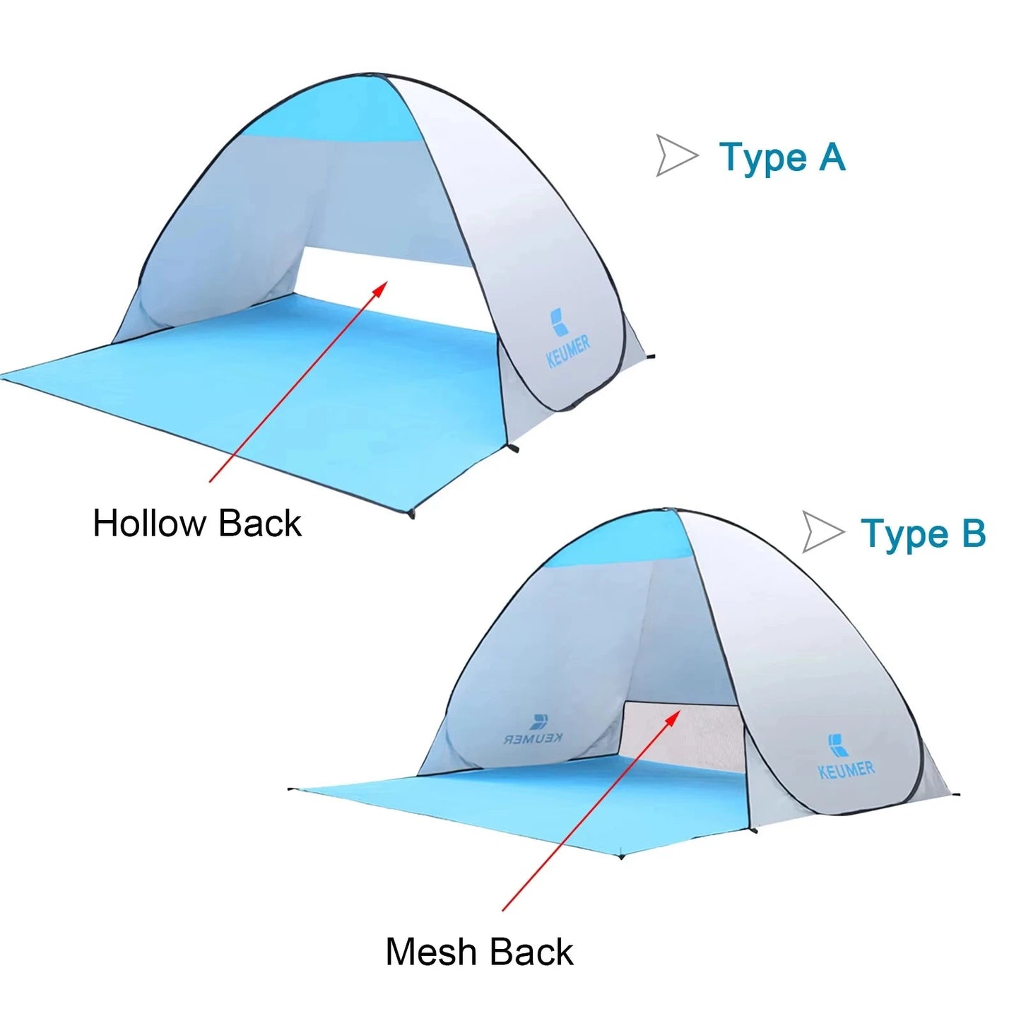 Folding Automatic Camping Ultralight Tent Beach Tent 2 GlowCart