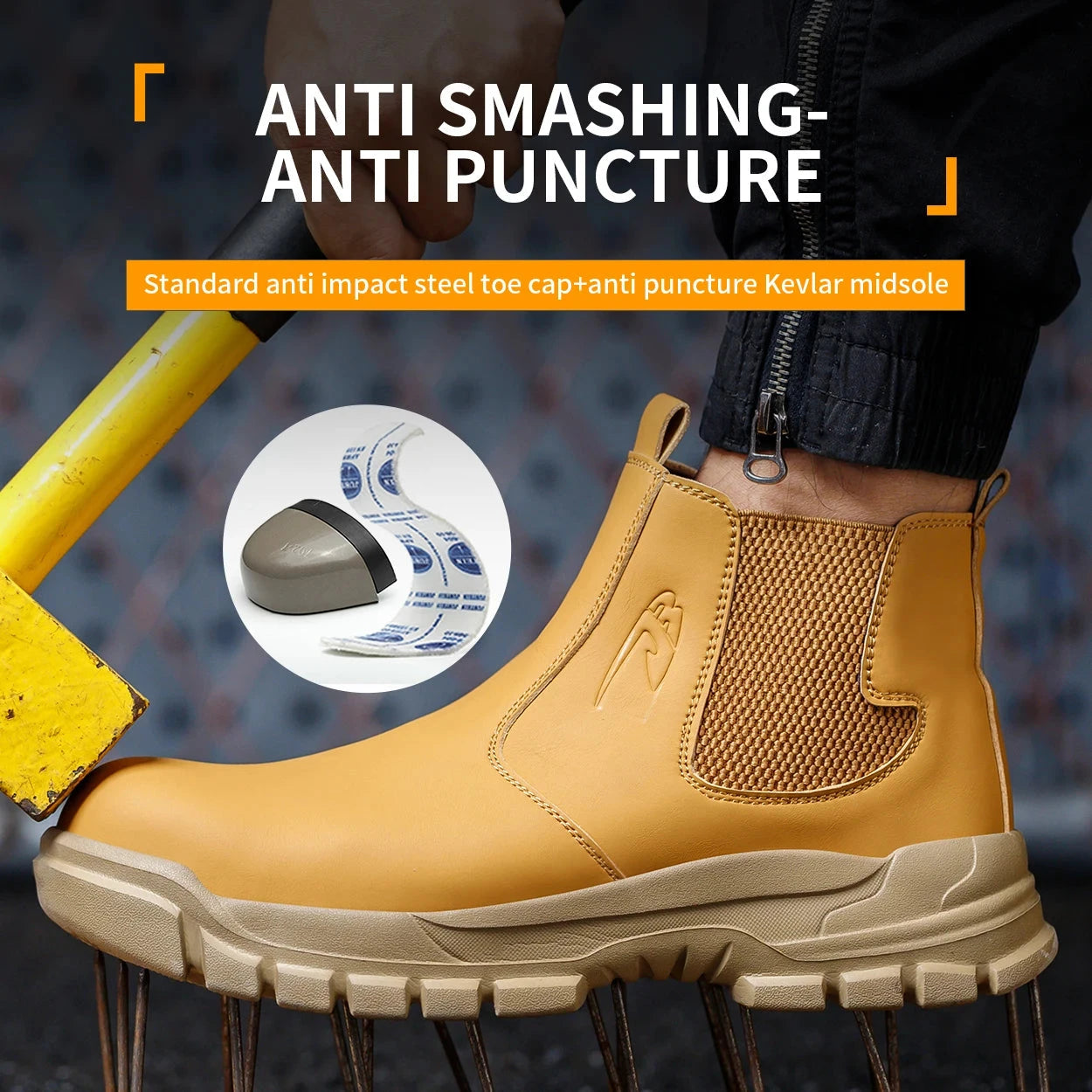 Waterproof Men's Safety Work Boots Steel Toe Shoes Anti GlowCart