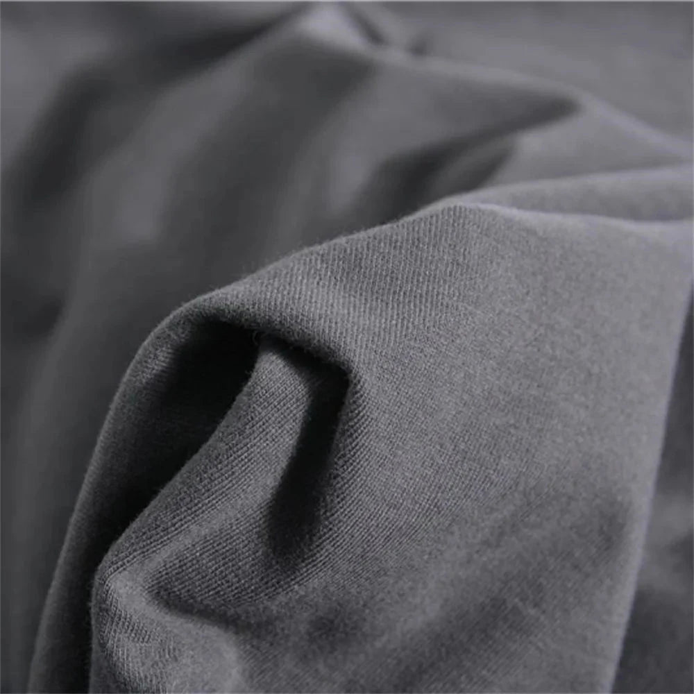 100% Cotton Long Sleeve T shirt For Men Solid Spring Casual GlowCart