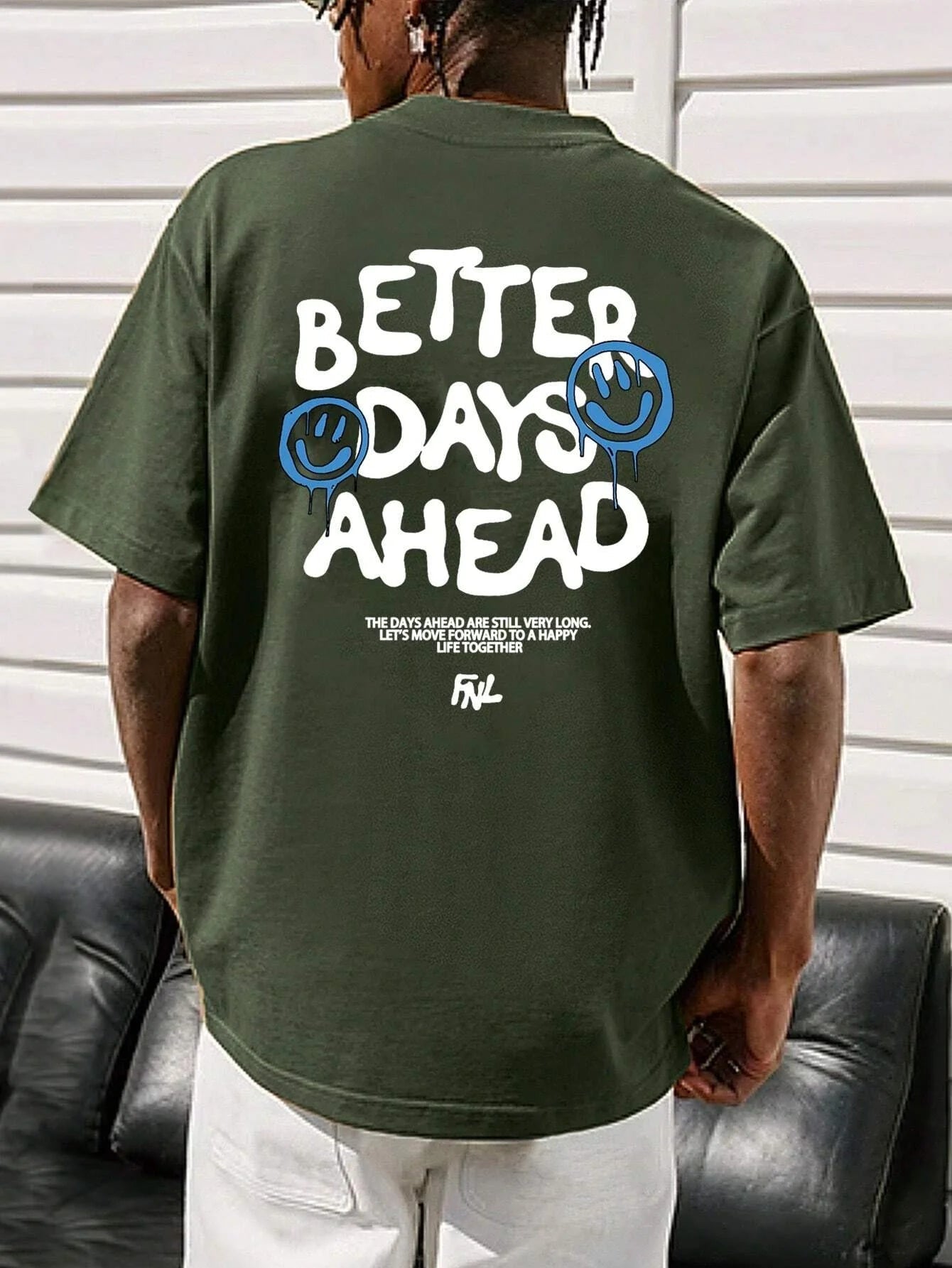 Better Days Ahead Letter Graphic Men Women T-Shirt O-Neck Casual Oversize T-Shirt Fashion Cotton Tee Clothes Summer Loose Tshirt GlowCart