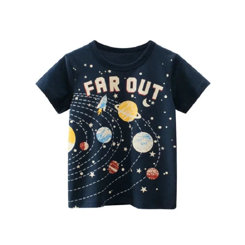 Children Short Sleeve T-shirts Korean Version Kids Clothing GlowCart