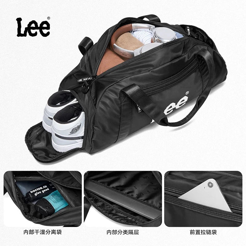 LEE Dry Pocket Sports Fitness Gym Bag for Women Men Large GlowCart