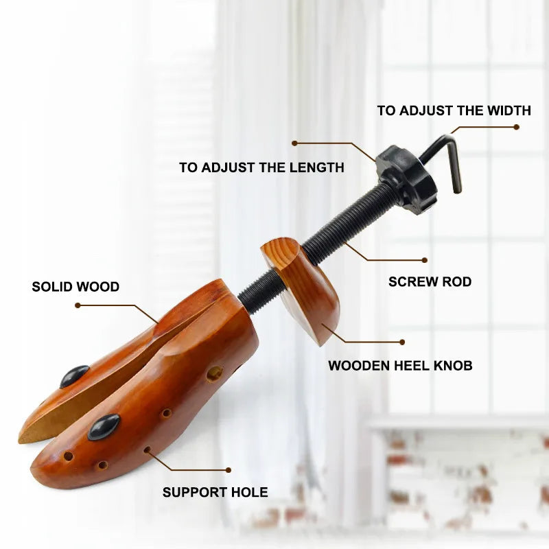 Wood Shoe Expander Crease Protector Stretching Extensible Shoemaker Widening Footwear Lasts For Footwear Man Women Shoe Shaper GlowCart