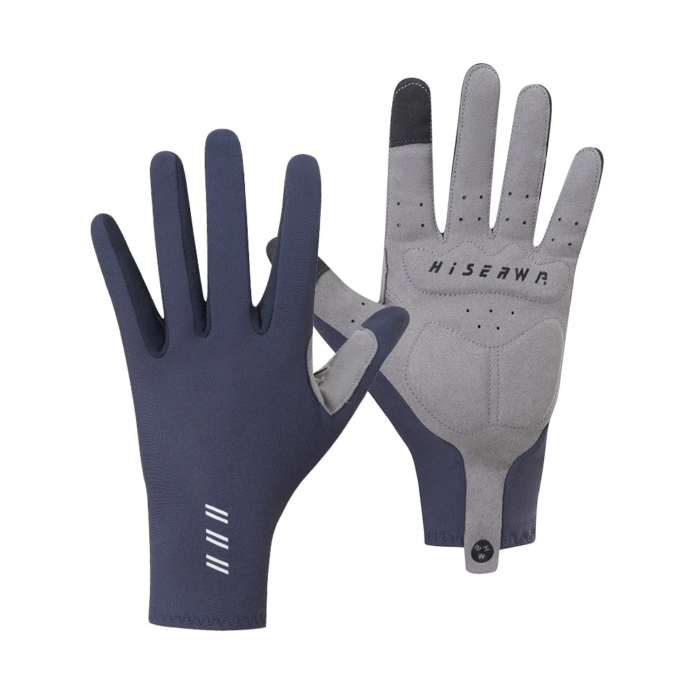 HISERWA Men Women Winter Warm Full Finger Cycling Gloves Outdoor Sports Anti Shock Touch Screen Anti Slip MTB Road Bike Gloves GlowCart