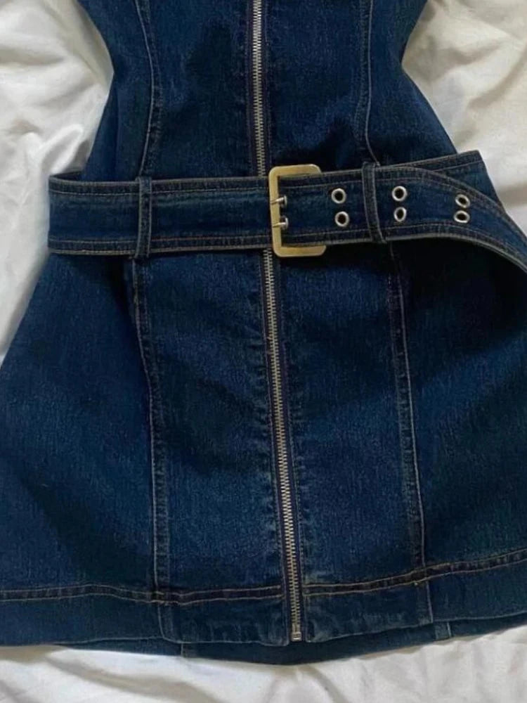 OCEANLOVE Y2k Denim Dresses Women Spring Summer American GlowCart