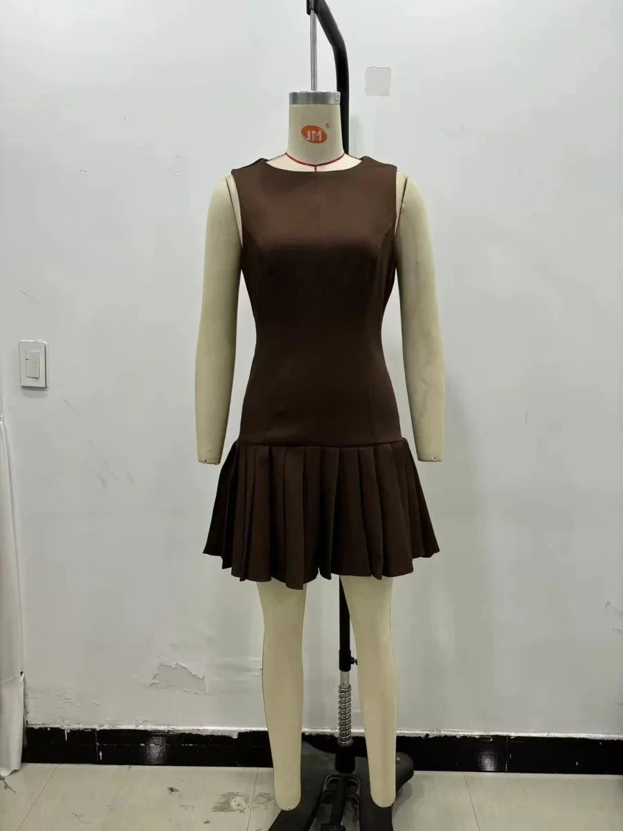 3D Cutout Mini Dress with ETJ 2025 New Product, Pleated GlowCart