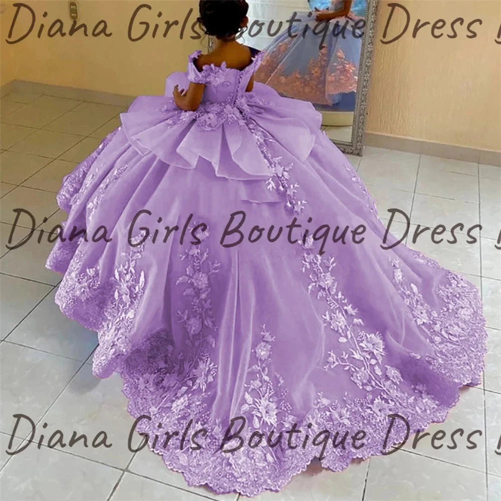 Luxurious Double Color Flower Girl Dress Wedding Dresses GlowCart