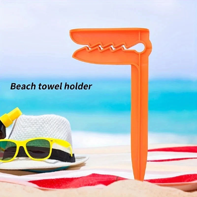 4pcs Beach Towel Clips Outdoor Beach Mat Holder Towel Holder GlowCart
