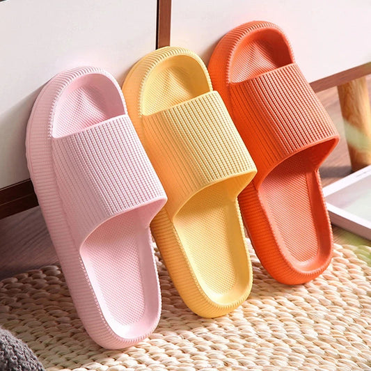 Women Thick Platform Cloud Slippers Indoor Home Eva Soft GlowCart