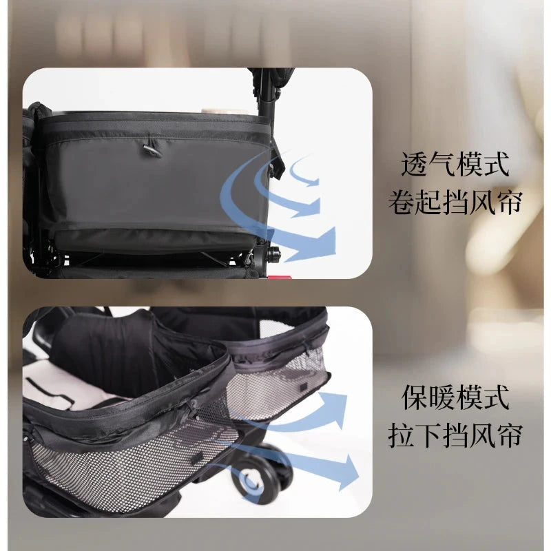 703A twin baby stroller Sitting, lying and folding stroller Lightweight and high-view GlowCart