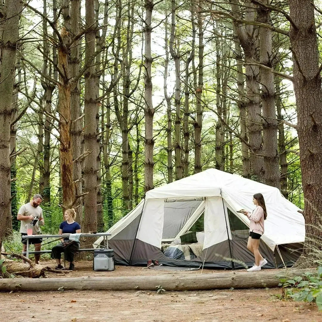 W_Instant Cabin Tent with LED Lights | Large Family Lighted GlowCart