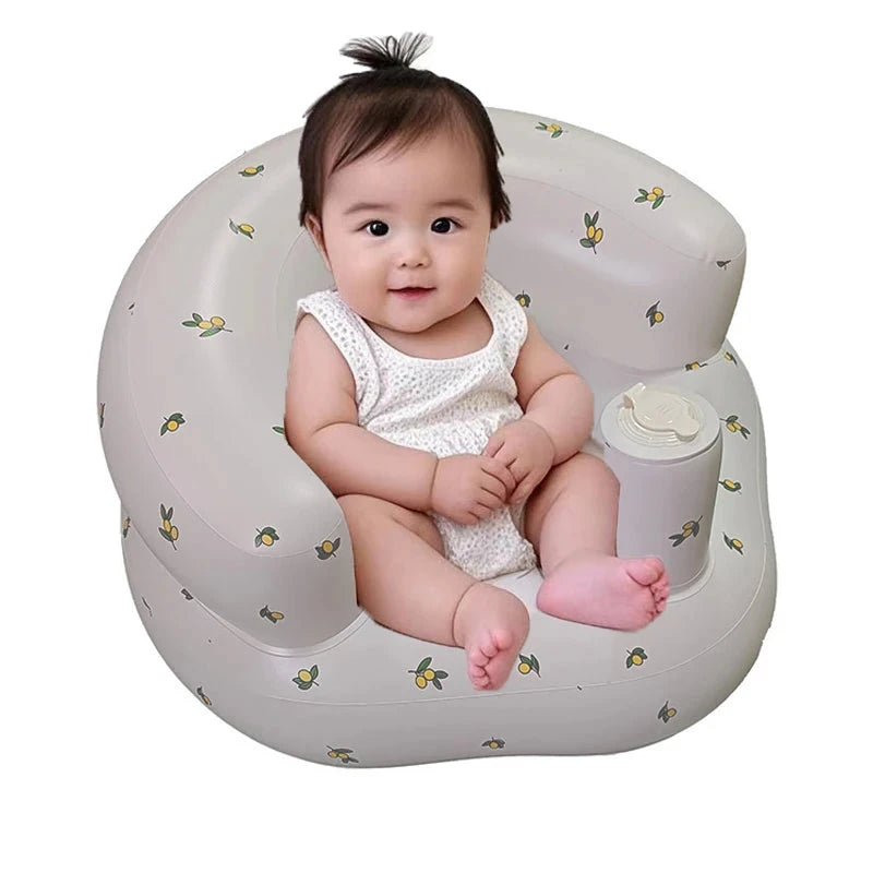 Babies 6-36 Months Inflatable Baby Seat Sofa,Built in Air Pump Children Baby Sofa,Bumbo Seat for Learning to Sit,Feeding,Camping GlowCart