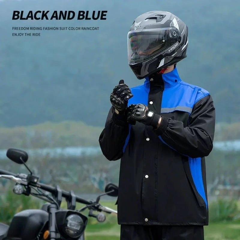 2025 New Unisex Motorcycle Raincoat & Rain Pants Suit GlowCart