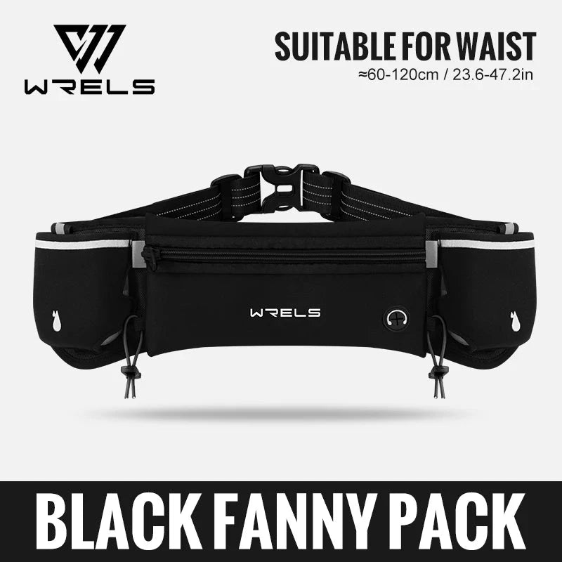 WRELS Marathon Trail Running Waist Pack Anti-Slip Pocket Running Hydration Belt Lightweight Reflective Hiking Running Fanny Pack GlowCart