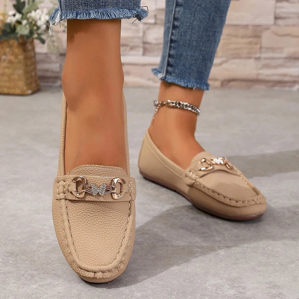 Women's Casual Slip on Mary Jane Shoes 2025 Spring Autumn GlowCart