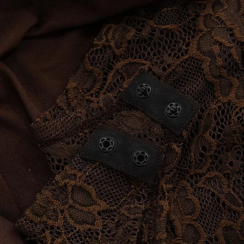 Mozision One Shoulder Lace See Through Sexy Maxi Dress Women GlowCart