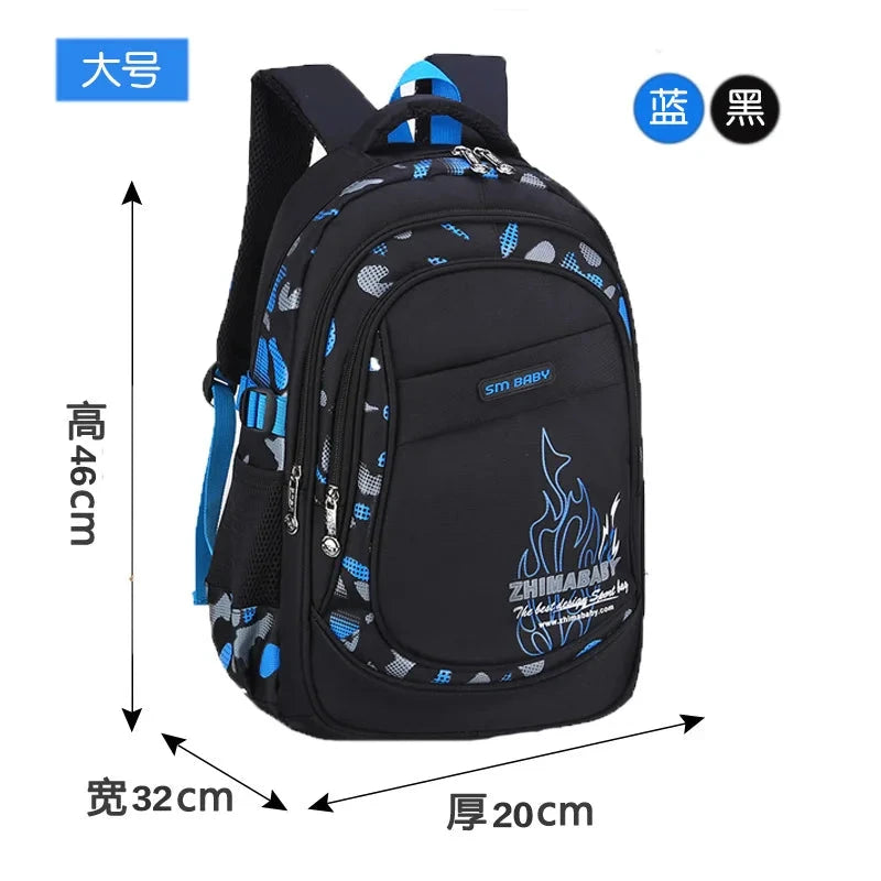 Waterproof Lightweight School Backpack for Kids 6-12 Years Durable Large Capacity Student Bookbag Boys Girls254 GlowCart