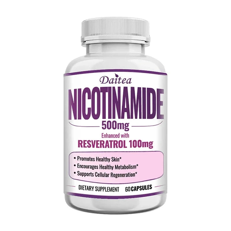 Niacinamide Vitamin B3 Capsules - Supports Brain Function GlowCart