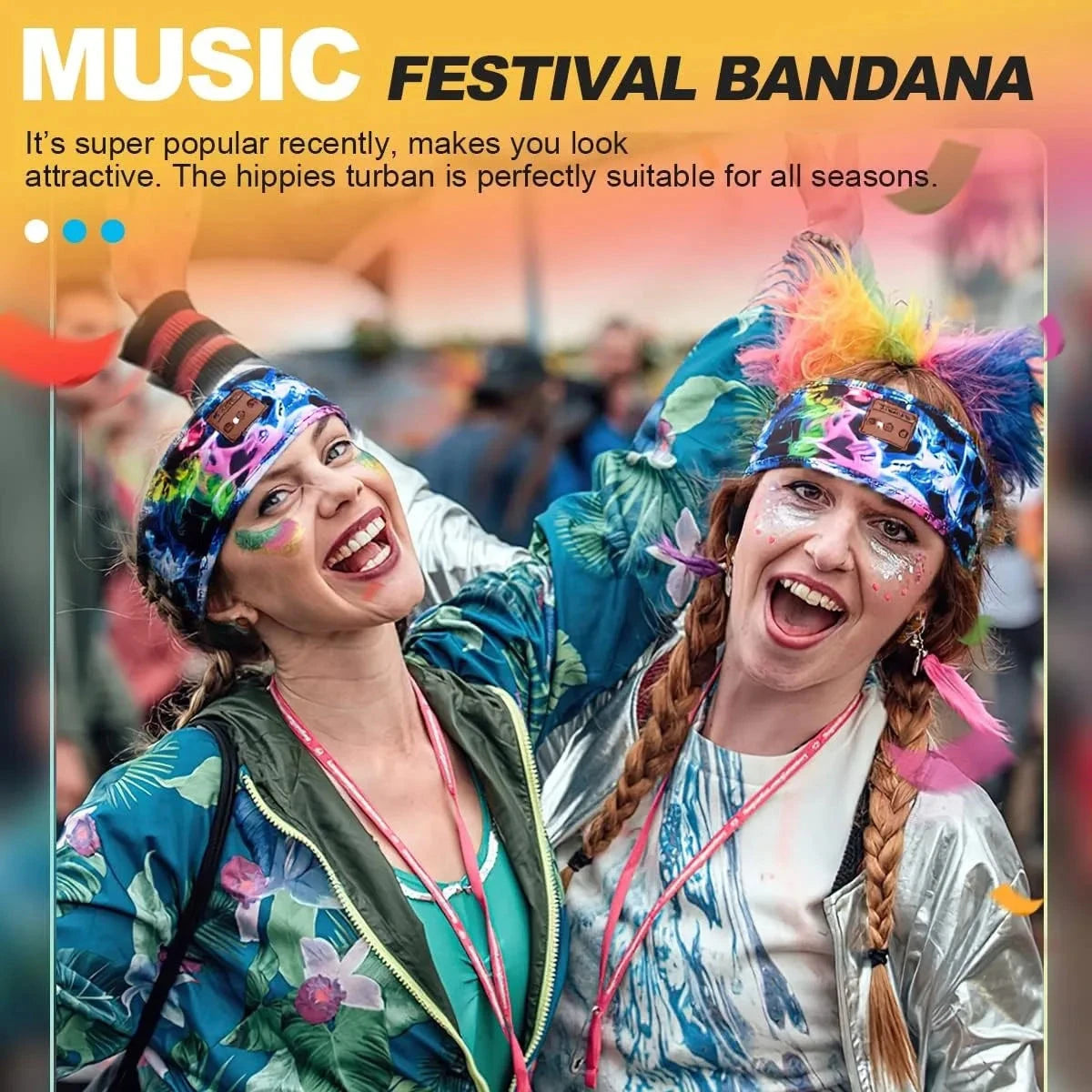 Dazzling Colors Wireless Bluetooth Headband Earphones Sports GlowCart