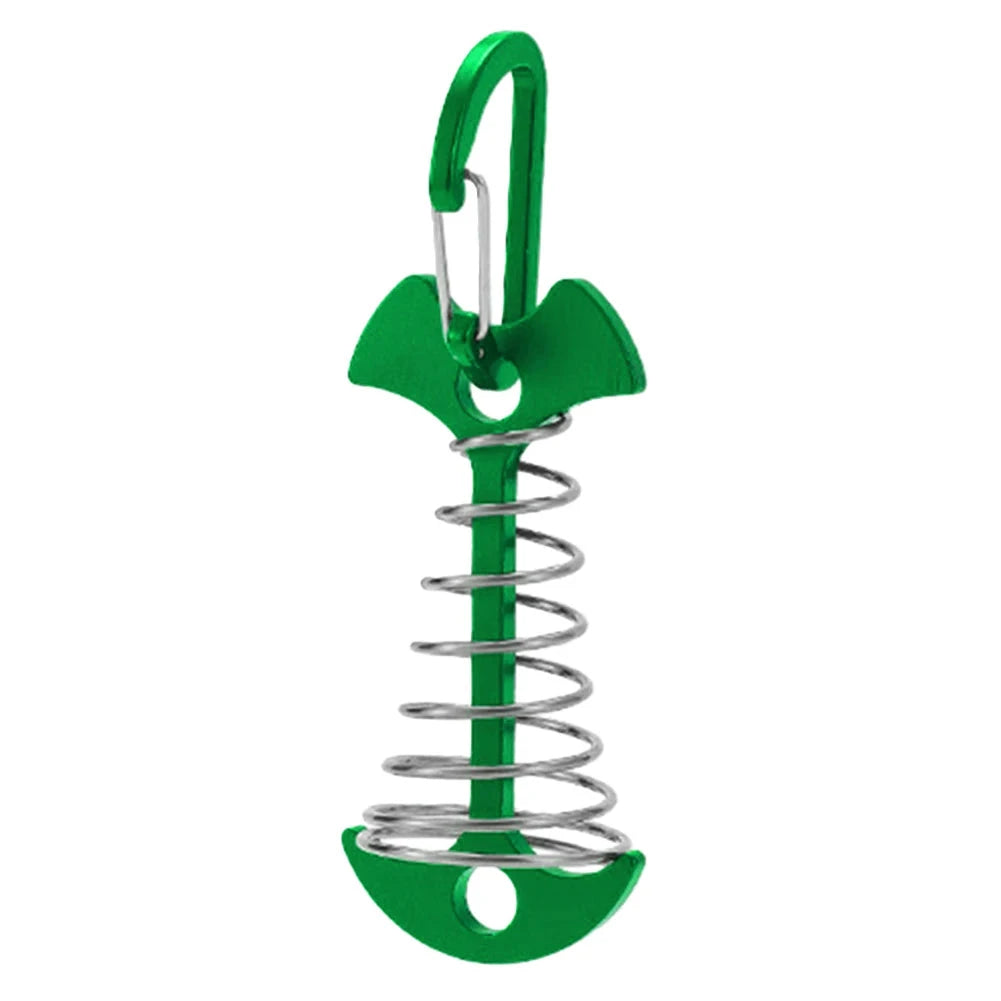 1/5Pcs Adjustable Plank Floor Spring Fishbone Anchor Tent GlowCart