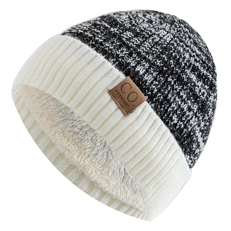 New Unisex Two-Tone Winter Hats Add Fur Lined Men And Women GlowCart