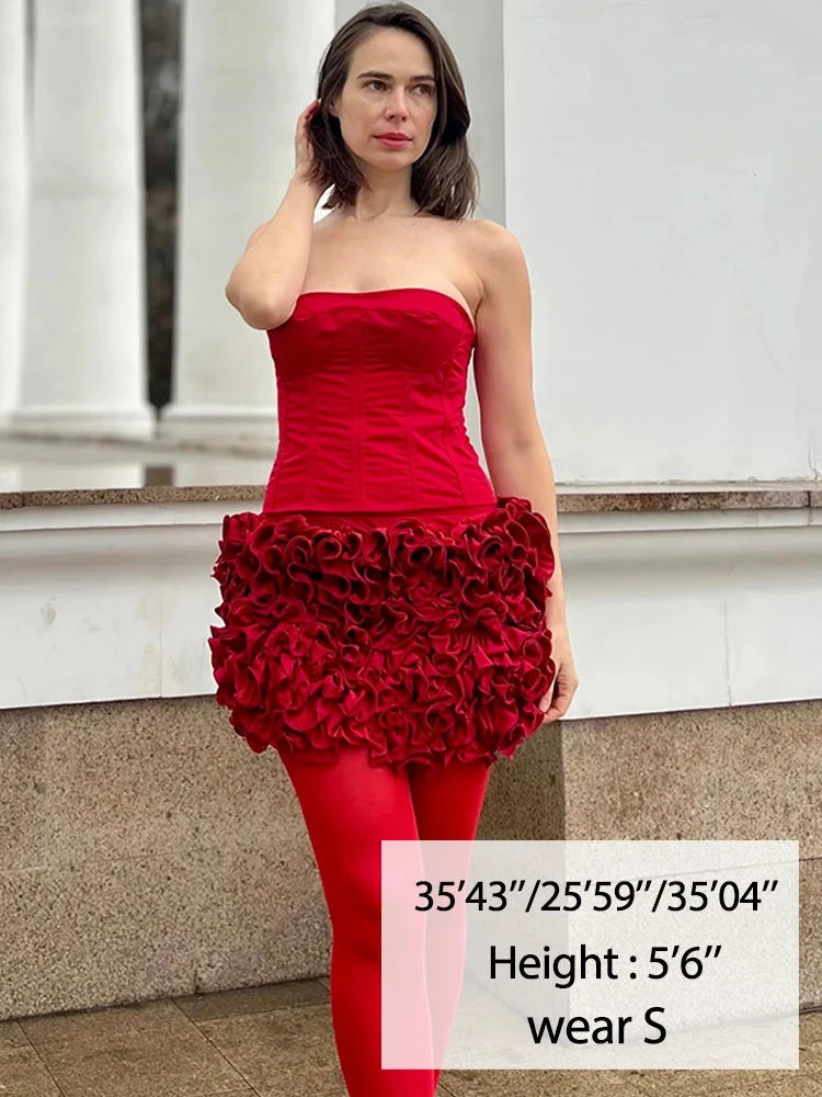 Mingmingxi Winter Strapless Sexy Cocktail Dress 2024 New GlowCart