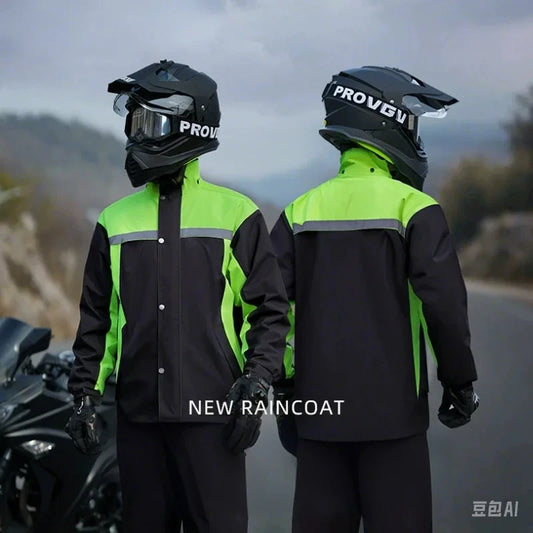 2025 New Unisex Motorcycle Raincoat & Rain Pants Suit GlowCart