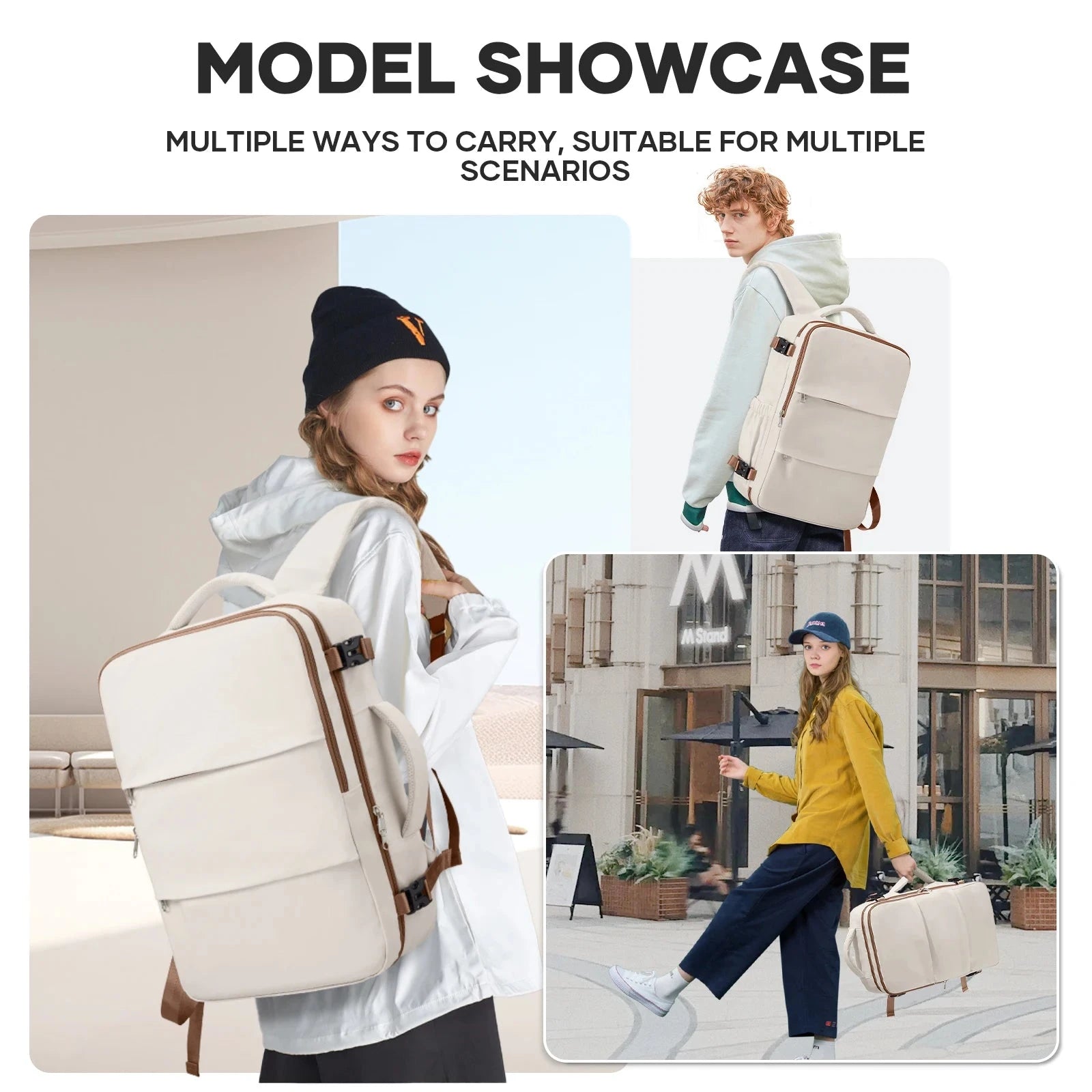 Notebook Backpack Travel 40x20x25 Ryanair Laptop Bag Men GlowCart