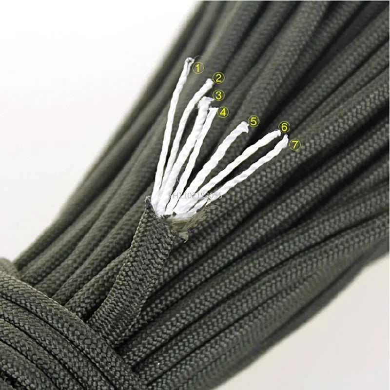 7 Cores Paracord Cord 3M Dia.4mm For Outdoor Camping GlowCart