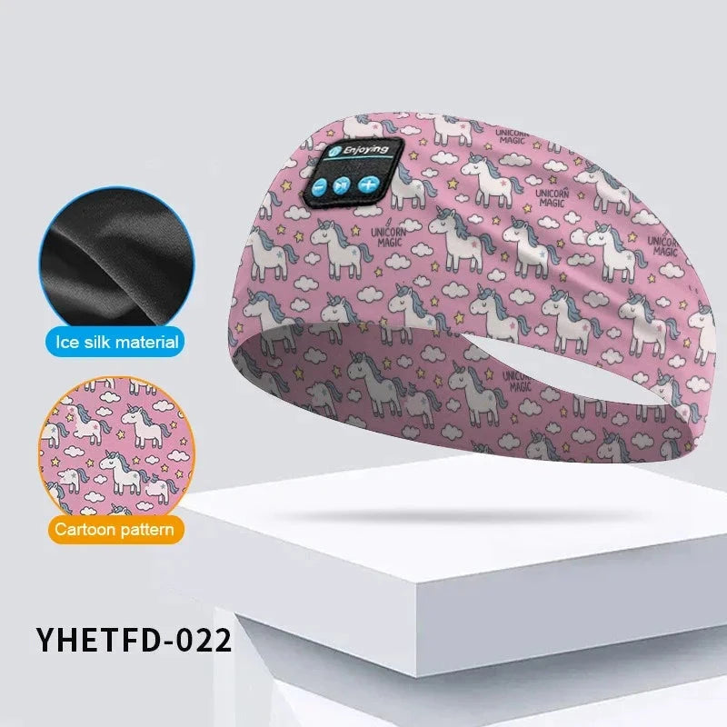 Kids Cartoon Bluetooth Headphones Headband Wireless Sports GlowCart