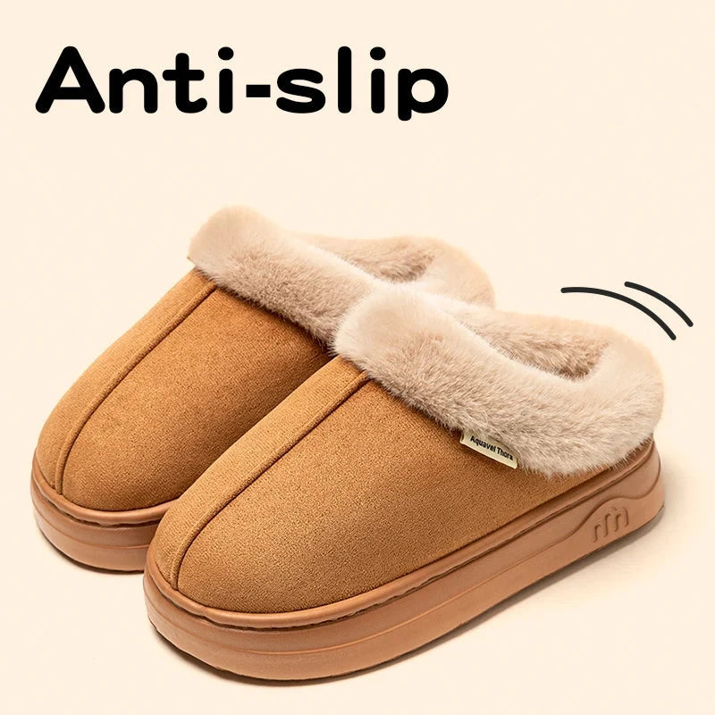 Children's Winter Slippers Indoor Outdoor Anti-slip Thick Sole Warm Comfortable Parent-child Shoes Leisure Snow Boots GlowCart