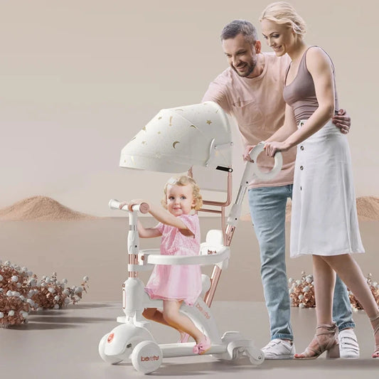 Multifunctional Stroller,Children's Scooter Lightweight Outdoor Children's Car Children's Walker New Style Baby Stroller GlowCart