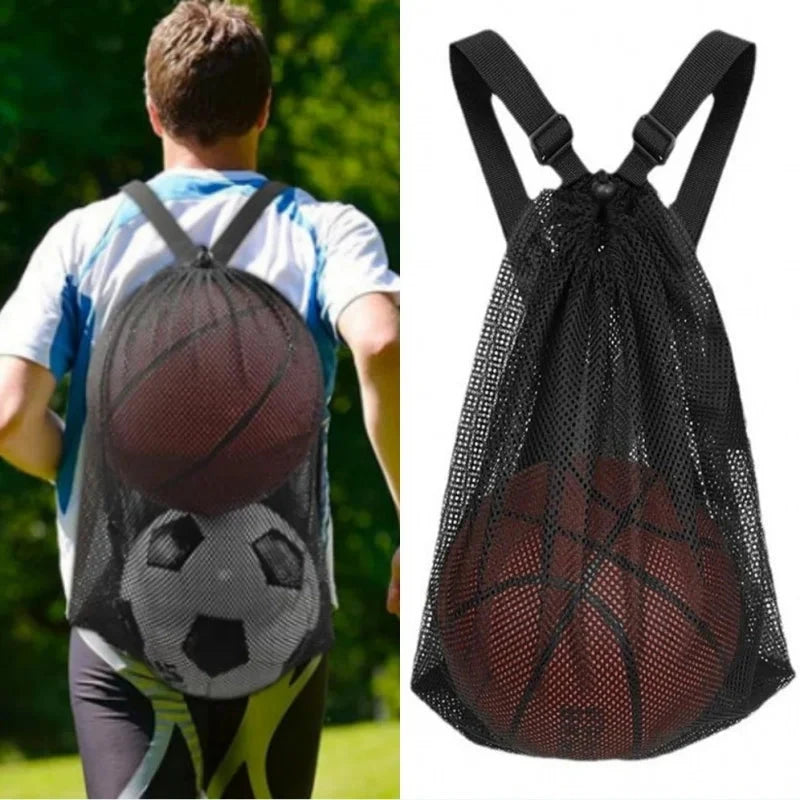 Camping Hiking Travel Drawstring Backpack Mesh Bag Portable GlowCart