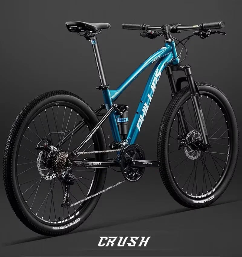 26/27.5-inch off-road soft tail mountain bike 24/27/30 speed downhill DH bicycle speed dual disc brake full suspension bicicleta GlowCart