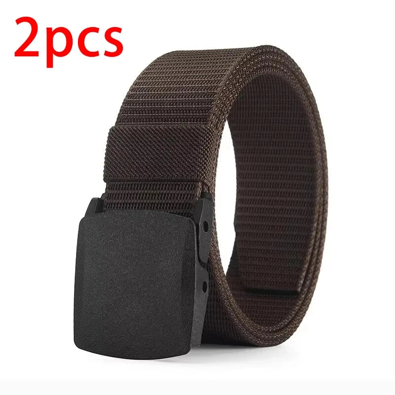 Men's Belt Outdoor Casual Canvas Belt Metal Free Training GlowCart