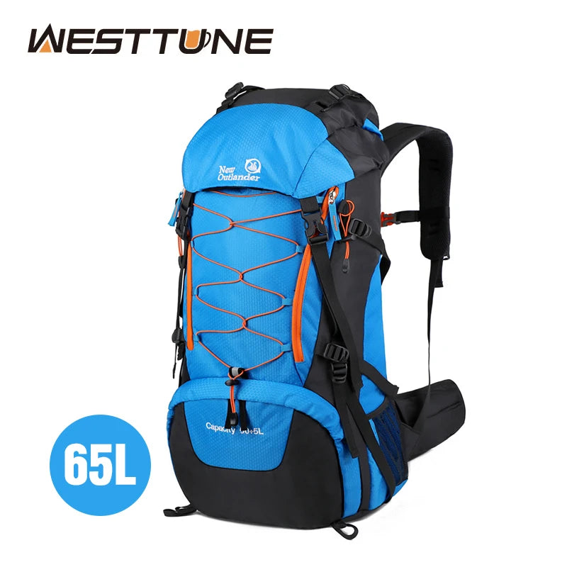 WESTTUNE Waterproof Climbing Backpack 65L Outdoor Sports Bag
