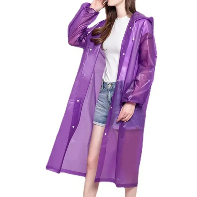 Fashion Black Adult Windbreaker Style Waterproof Long GlowCart