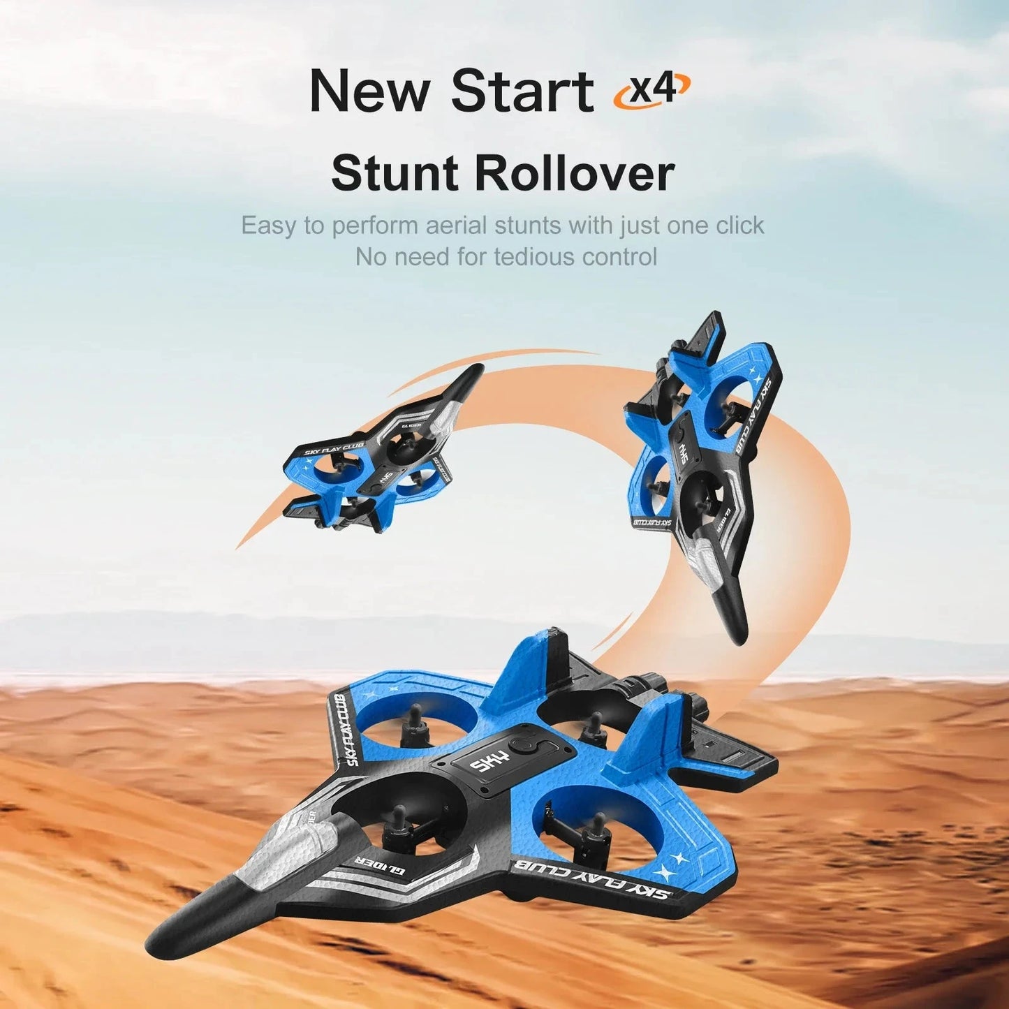 2025 New YP3 Foam Aircraft Remote Control Four Axle Fighter GlowCart