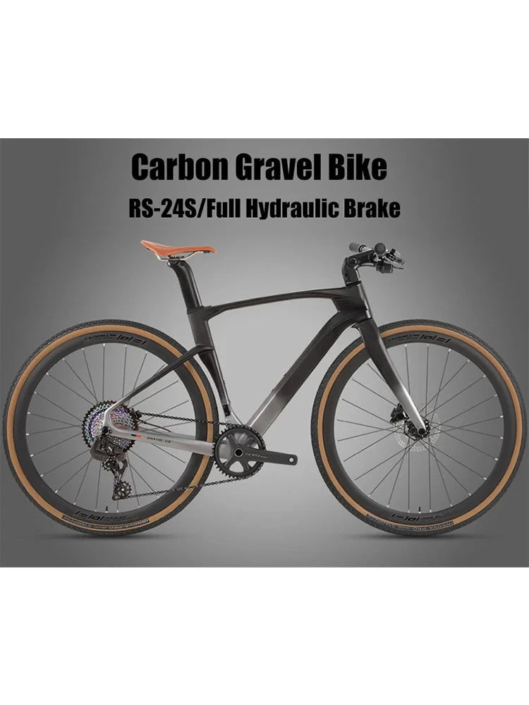 2025 New Carbon Fiber Wireless Gravel V3 Road Bike WheelTop EDS OX-13S Electronic Shifting Bicycle With Straight Handlebar GlowCart